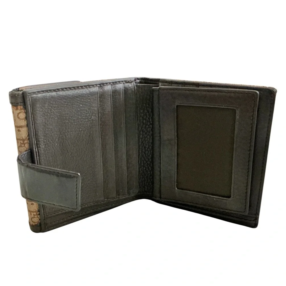 Christian Dior Brown Trotter Compact Wallet